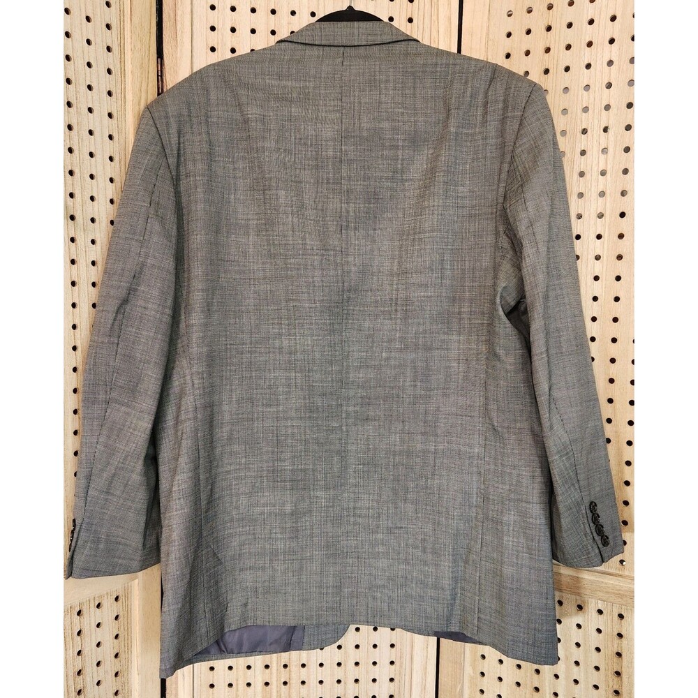 Jones New York Mens Suit Jacket Golden Twist Imported Fabric 100% Pure Wool Gray - Picture 2 of 12